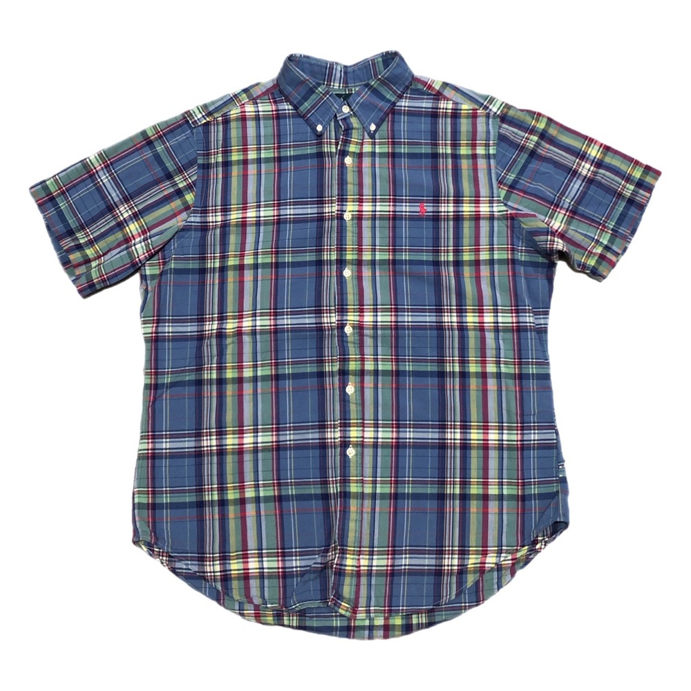 Vtg 90s Polo Ralph Lauren Plaid Button Down